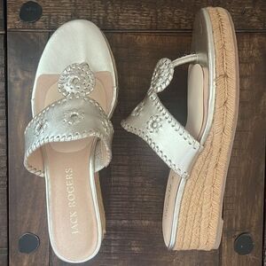 Jack Rogers Espadrille Slide Wedge Sandals Size Womens 8.5